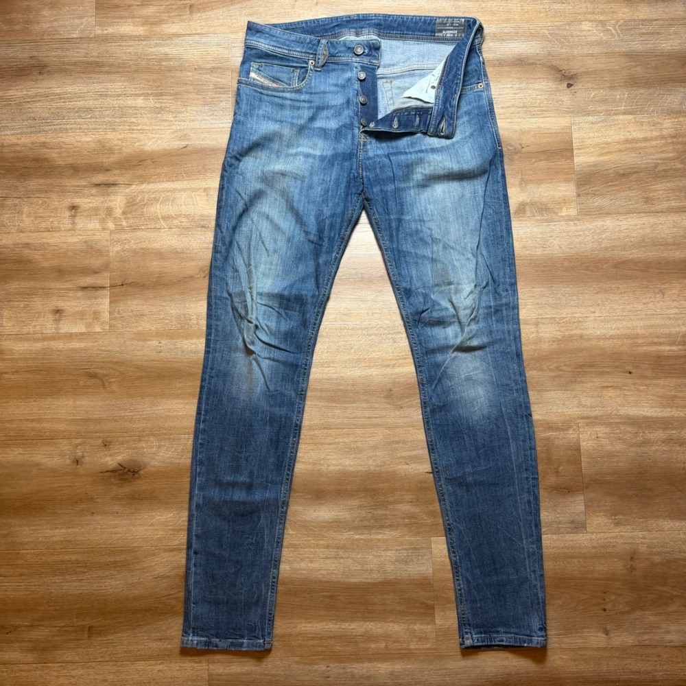 Diesel Sleenker-X Jeans Mens 32x32 Blue Skinny Fit Denim Stretch Wash 009PK